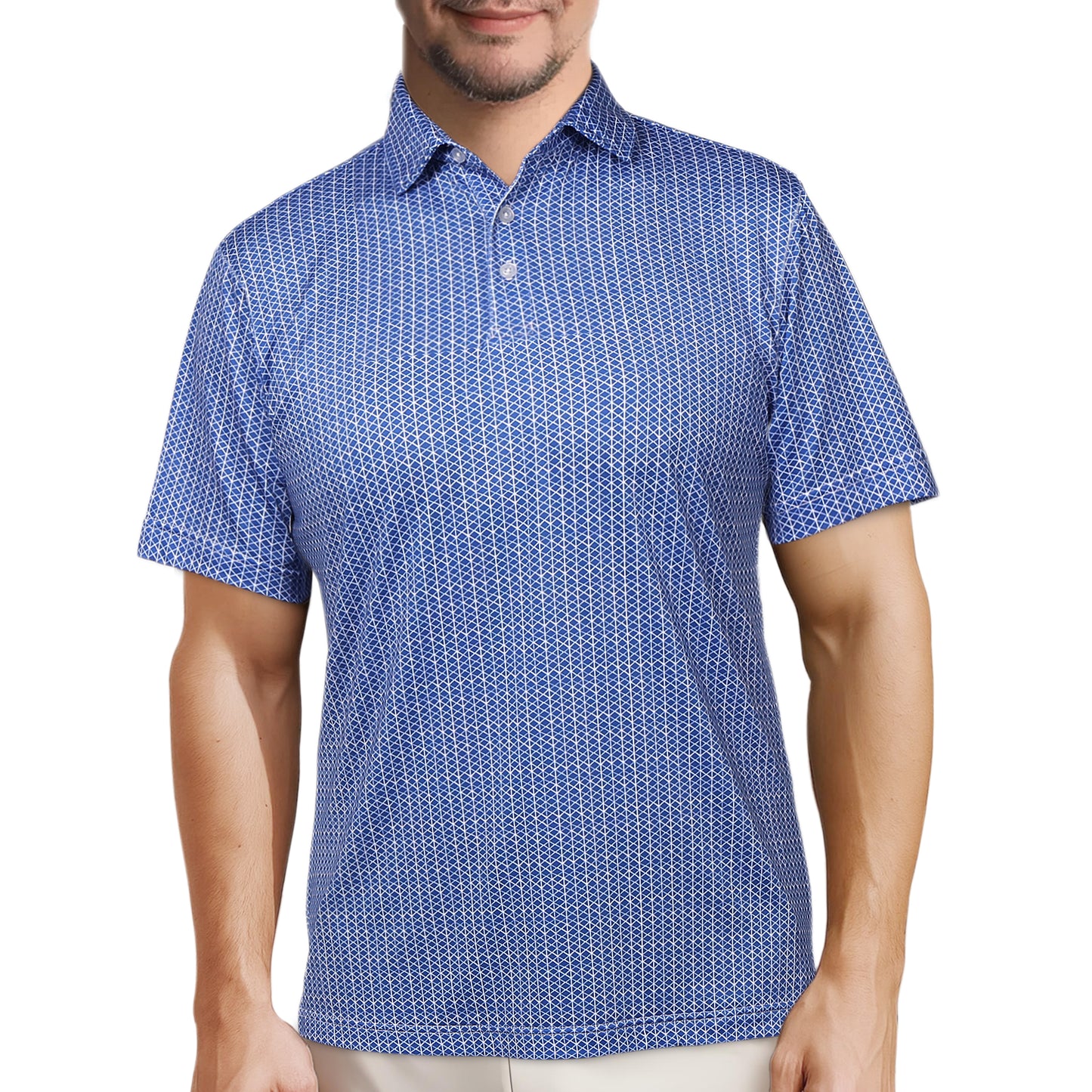Ohebi Men's Polo Shirt, Short Sleeve Performance Golf Shirt, Dry Fit, Moisture-Wicking, Lightweight Activewear for Outdoor Enthusiasts