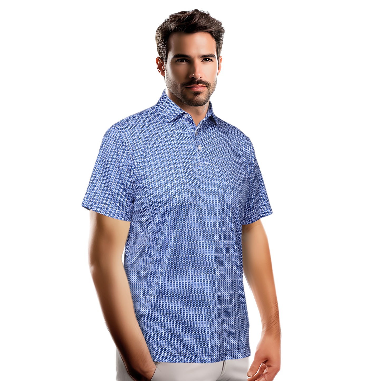 Ohebi Men's Polo Shirt, Short Sleeve Performance Golf Shirt, Dry Fit, Moisture-Wicking, Lightweight Activewear for Outdoor Enthusiasts
