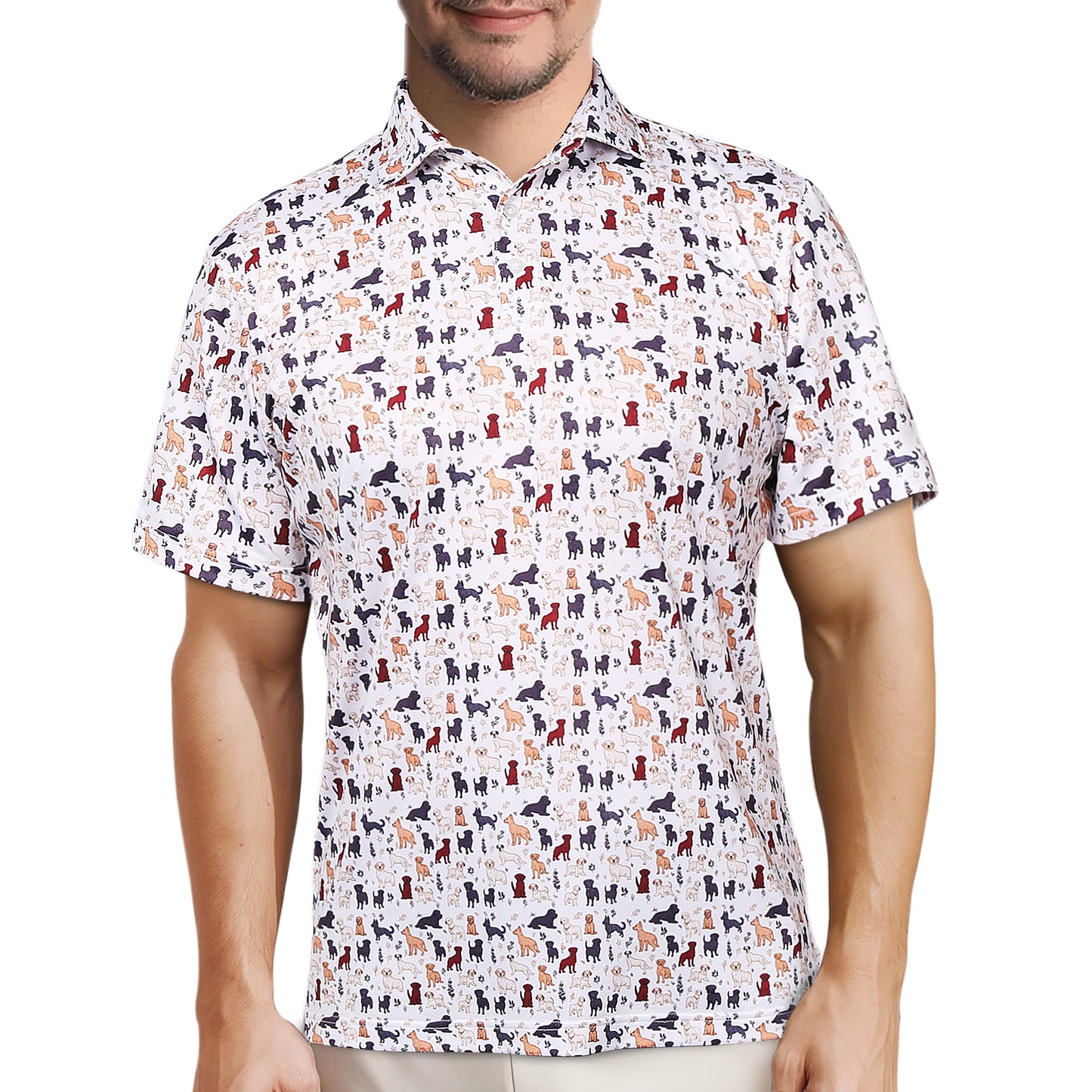Ohebi Men's Polo Shirt, Short Sleeve Performance Golf Shirt, Dry Fit, Moisture-Wicking, Lightweight Activewear for Outdoor Enthusiasts