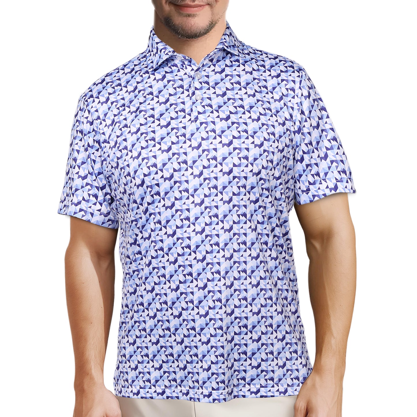 Ohebi Men's Polo Shirt, Short Sleeve Performance Golf Shirt, Dry Fit, Moisture-Wicking, Lightweight Activewear for Outdoor Enthusiasts