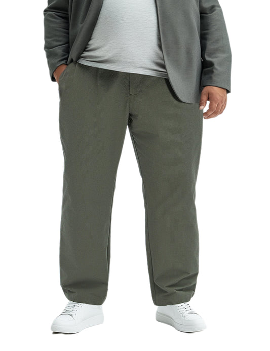 Ohebi Men’s Big & Tall casual pants 3XL-6XL – Anti-Slip Zipper Pockets, Quick-Dry Elastic Waist, Lightweight & Breathable for Summer, Commuter Casual & Travel